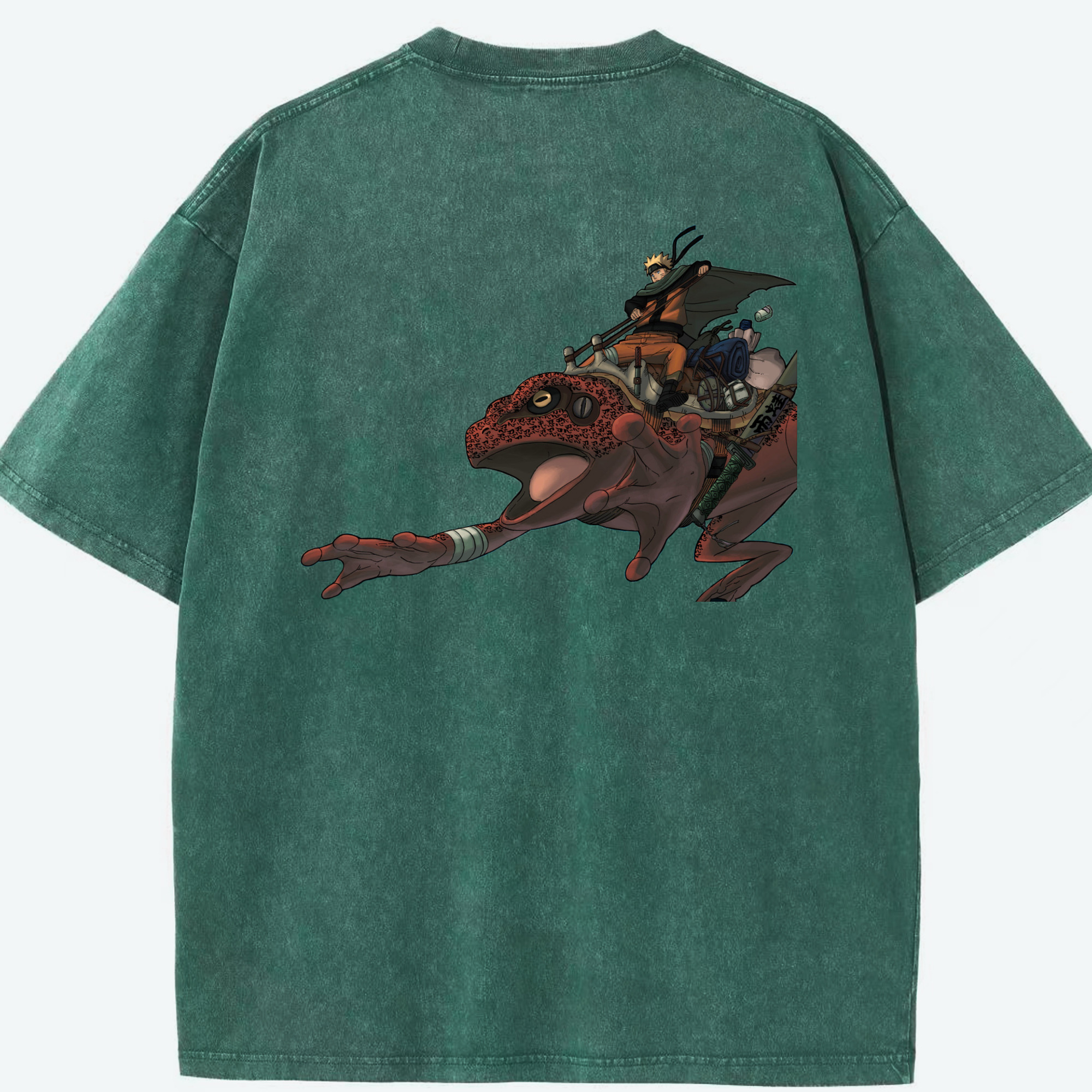 （画像用） NARUTO -ナルト- うずまき ナルト Uzumaki Naruto 綿100% ヴィンテージ風 半袖Tシャツ（背面プリント）